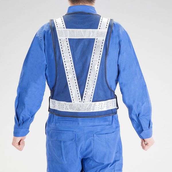 エスコ ESCO 安全ベスト・LED (紺/白) EA983R-551 WO店