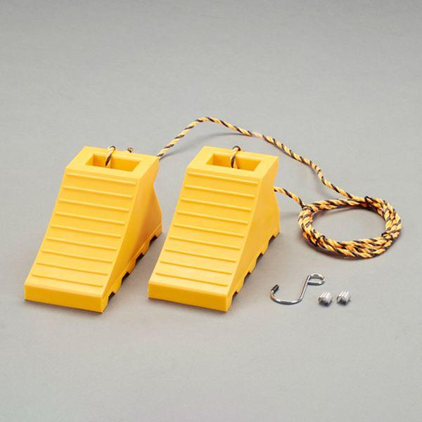 エスコ ESCO 110x235x125mm タイヤストッパー(黄/ヒモ EA984VA-92 WO店 5,084円