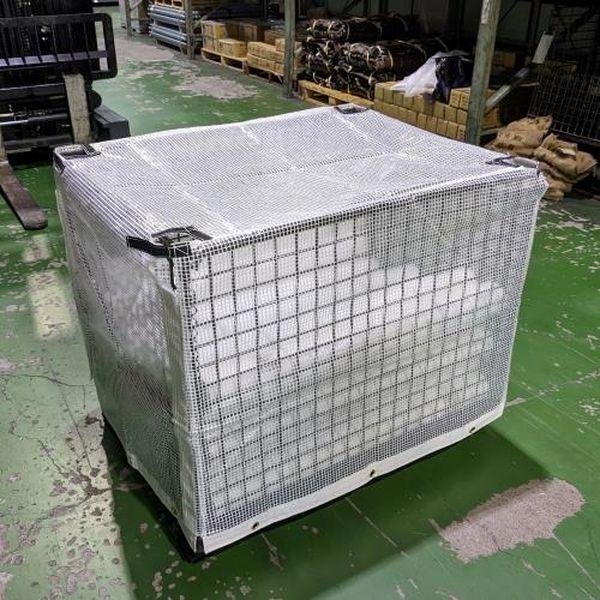 エスコ ESCO 1000x 800x 800mm メッシュパレットカバー(透明/糸入 EA985RH-11 WO店
