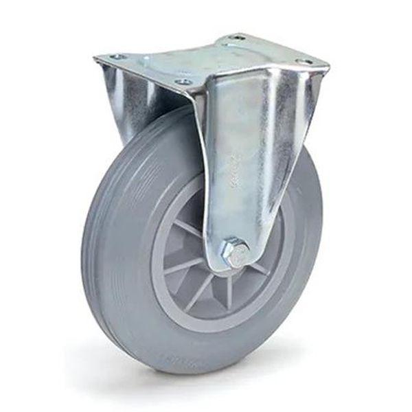 エスコ ESCO 200mm キャスター (固定金具/ゴムタイヤ) EA986CJ-200 WO店の通販は