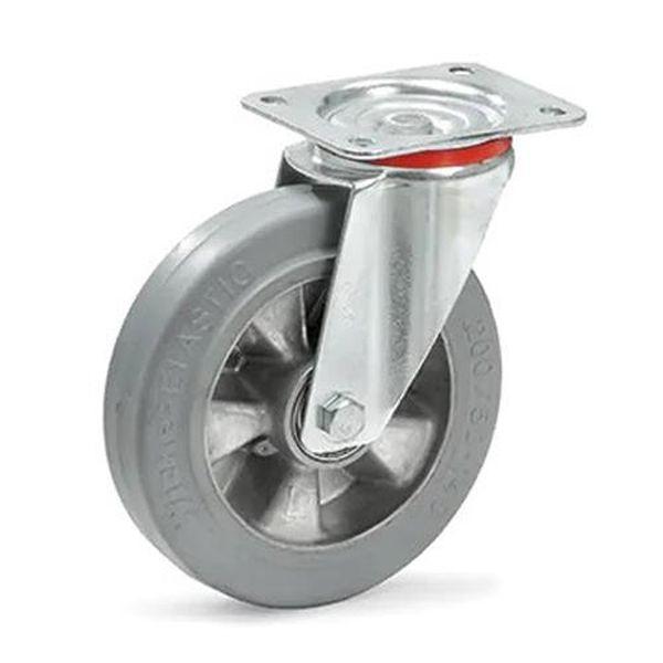 エスコ ESCO 200mm キャスター (自在金具/弾性タイヤ) EA986CK-200 WO店