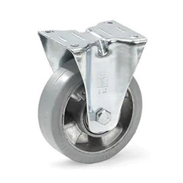 エスコ ESCO 125mm キャスター (固定金具/弾性タイヤ) EA986CM-125 WO店