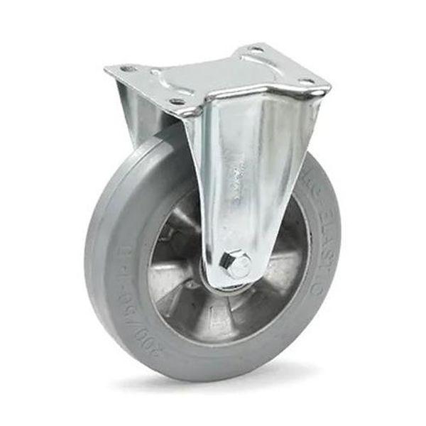 エスコ ESCO 200mm キャスター (固定金具/弾性タイヤ) EA986CM-200 WO店