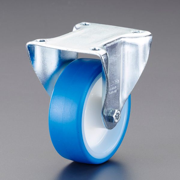 エスコ ESCO 200mm キャスター(固定金具/静音快適 EA986KA-84 WO店