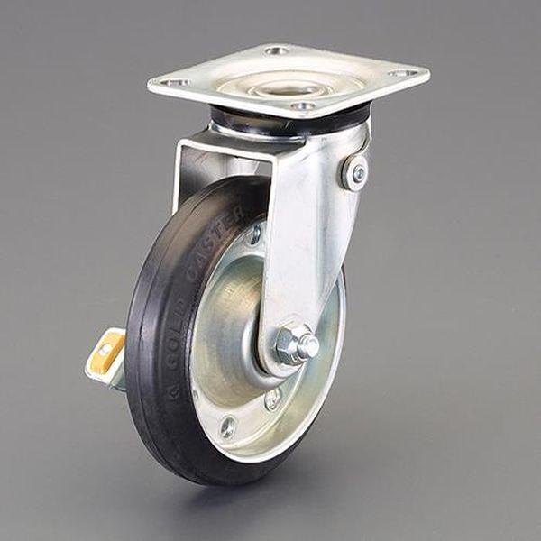 エスコ ESCO 150mm キャスター (自在固定切替・左ブレーキ) EA986PN-203 WO店
