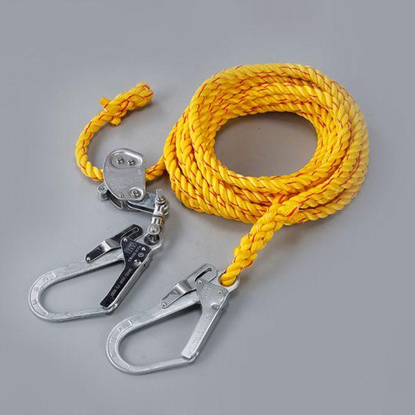 エスコ ESCO 16mmx20m 親綱ロープ(水平用/緊張器付) 000012328753 WO店