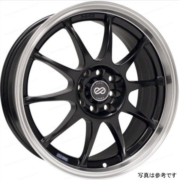 Enkei J10 15x6.5 5x100/114.3 38mm オフセット 72.62mm Bore Dia Matte ブラック w/ Machined Lip ホイール ENK409-565-02BK WO店