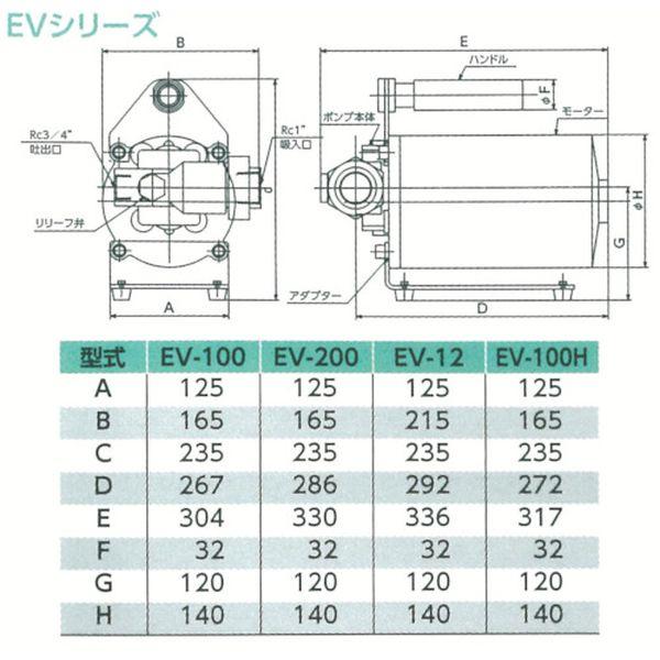 EV200 アクアシステム(株) アクアシステム 高粘度オイル用電動ハンディポンプ (単相200V) 油 EV200-TN WO店_2
