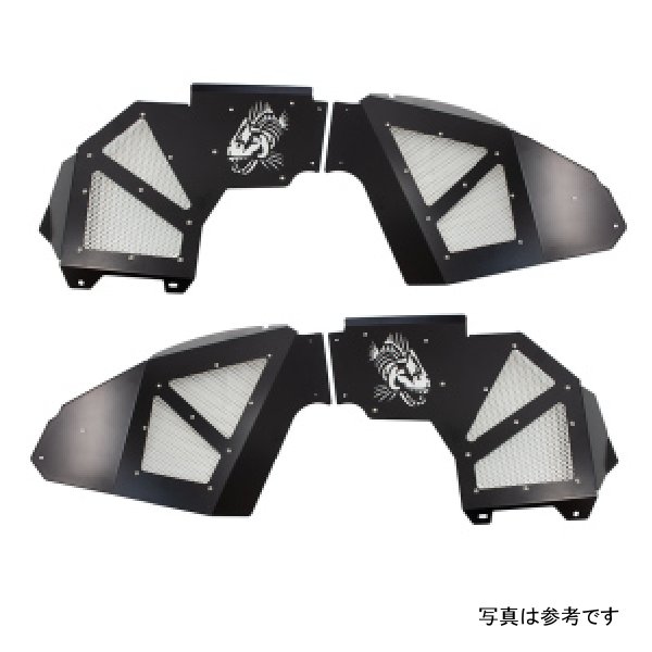 Fishbone Offroad フロントインナーフェンダー ペア アルミニウム ブラック 18年以降 ジープ ラングラー JL FBOFB33130F WO店