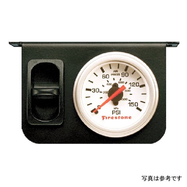 Firestone エア調整式レベリング電動コントロールパネルシングルゲージ 0-150psi ホワイト WR17602229 FIR2229 WO店
