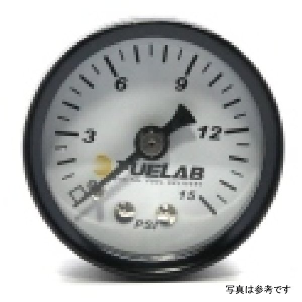 Fuelab 1.5インチ キャブレター燃料圧力計 - 測定範囲 0-15 PSI FLB71502 WO店
