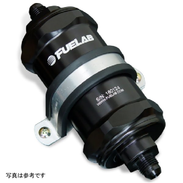 Fuelab 818 In-Line Fuel Filter Standard -6AN In/Out 40 Micron Stainless - Black flb81811-1 WO店