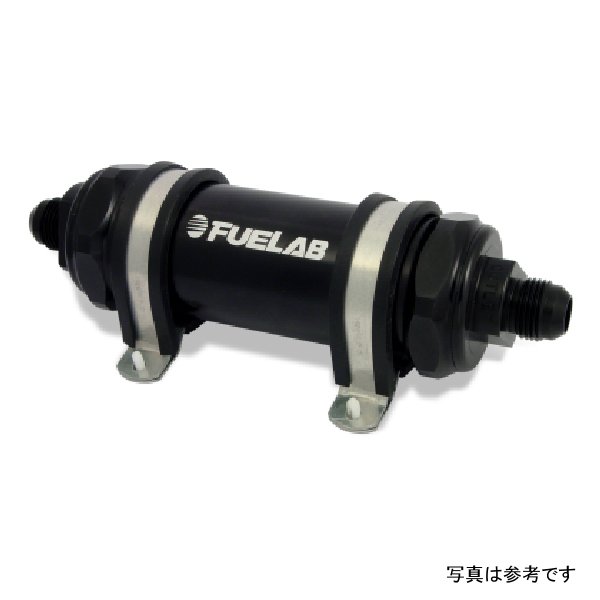 Fuelab 828 In-Line Fuel Filter Long -6AN In/Out 10 Micron