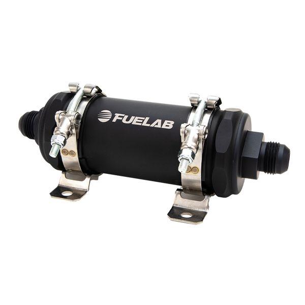 Fuelab PRO Series In-Line Fuel Filter (10gpm) -12AN In/-12AN Out 100 Micron Stainless - Matte Black flb86824 WO店