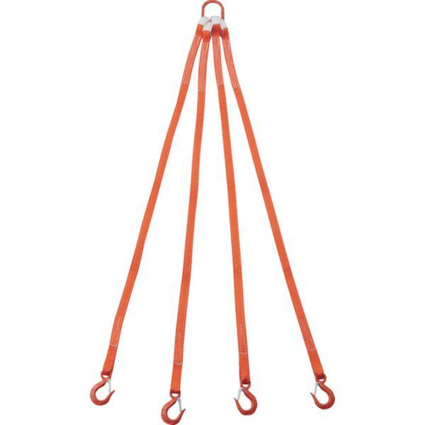 4本吊ベルトスリングセット 25mm幅X1.5m 吊り角度60°時荷重0.86t(最大使用荷重1t) G254P150-86-TN WO店