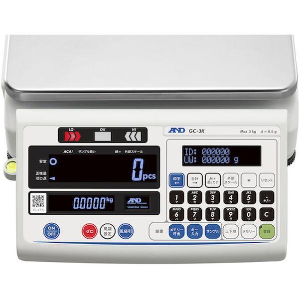 GC3K (株)エー・アンド・デイ A＆D 個数計 ひょう量3kg×計数可能最小単重0.1/0.005g GC3K-TN WO店_1