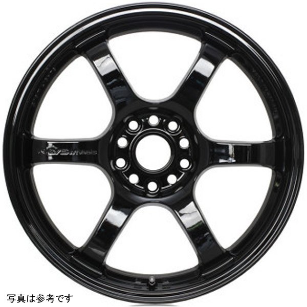Gram Lights 57DR 18x9.5 +22 5-114.3 Glossy ブラック Wheel GLSWGIX22EGX WO店