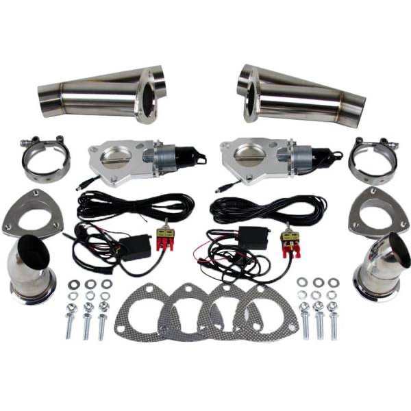 Granatelli 2.25in ステンレススチール Electronic Dual Exhaust Cutout GMS307522D WO店