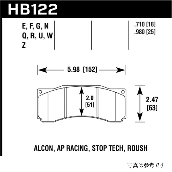 Hawk Stoptech ST-60 Caliper DTC-70 Race ブレーキパッド HAWKHB122U-710 WO店_1