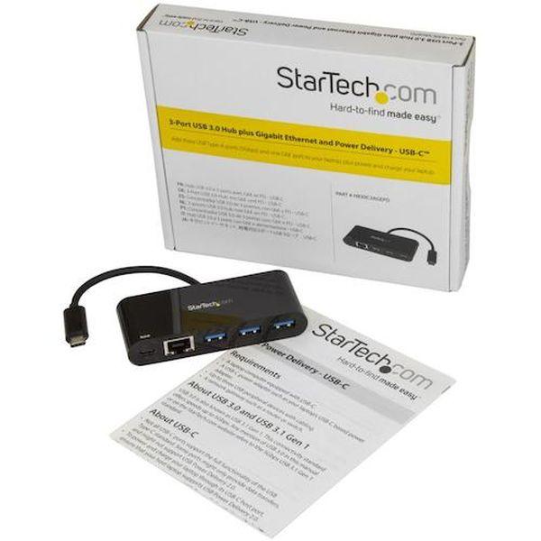 USBハブ/Type-C/3ポート Type-A/イーサネット/LANポート/60W USB PD/バスパワー/ブラック HB30C3AGEPD-TN WO店_4