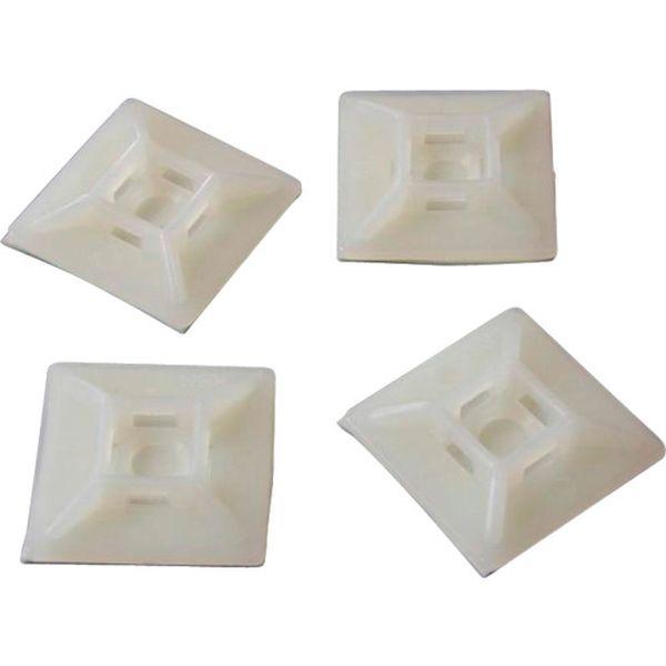 ケーブルタイマウントベース/粘着テープ付き/100個入/インシュロックバンド/電源コード、PC周辺 コード結束用 HC102-TN WO店