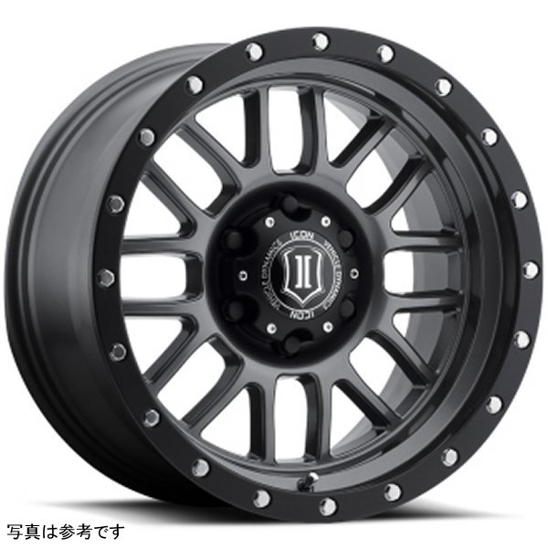 ICON Alpha 20x9 8x170 0mm オフセット 5in BS 125.2mm Bore Gun Metal ホイール ICO1220908150GM WO店