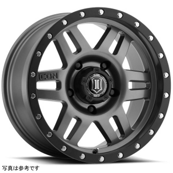 ICON Six Speed 17x8.5 5x150 25mm オフセット 5.75in BS 116.5mm Bore Gun Metal ホイール ICO1417855557GM WO店