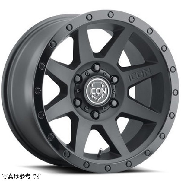 ICON Rebound 17x8.5 5x150 25mm オフセット 5.75in BS 110.1mm Bore Double ブラック ホイール ICO1817855557DB WO店