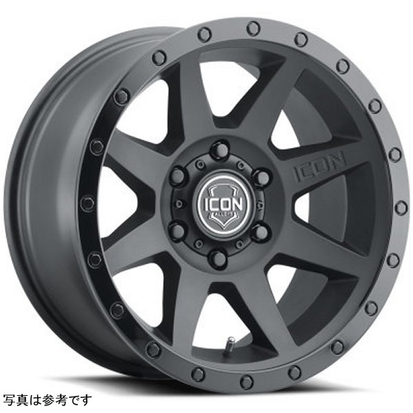ICON Rebound 17x8.5 5x5 -6mm オフセット 4.5in BS 71.5mm Bore Double ブラック ホイール ICO1817857345DB WO店
