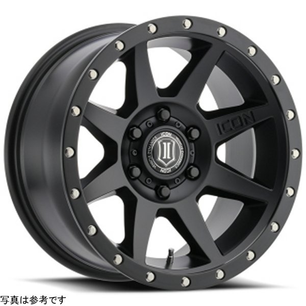 ICON Rebound 17x8.5 5x5 -6mm オフセット 4.5in BS 71.5mm Bore Satin ブラック ホイール ICO1817857345SB WO店