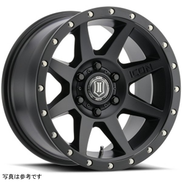 ICON Rebound 17x8.5 6x5.5 0mm オフセット 4.75in BS 106.1mm Bore Satin ブラック ホイール ICO1817858347SB WO店