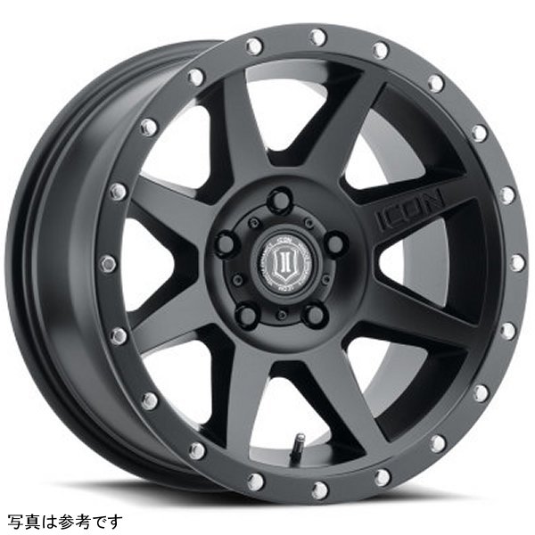 ICON Rebound 17x8.5 5x5.5 0mm オフセット 4.75in BS Satin ブラック ホイール ICO1817858547SB WO店