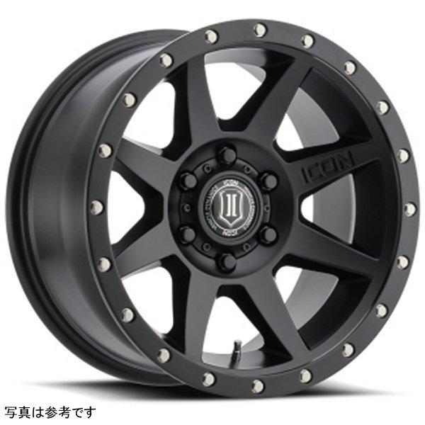 ICON Rebound 17x8.5 6x5.5 25mm オフセット 5.75in BS 95.1mm Bore Satin ブラック ホイール ICO1817859057SB WO店