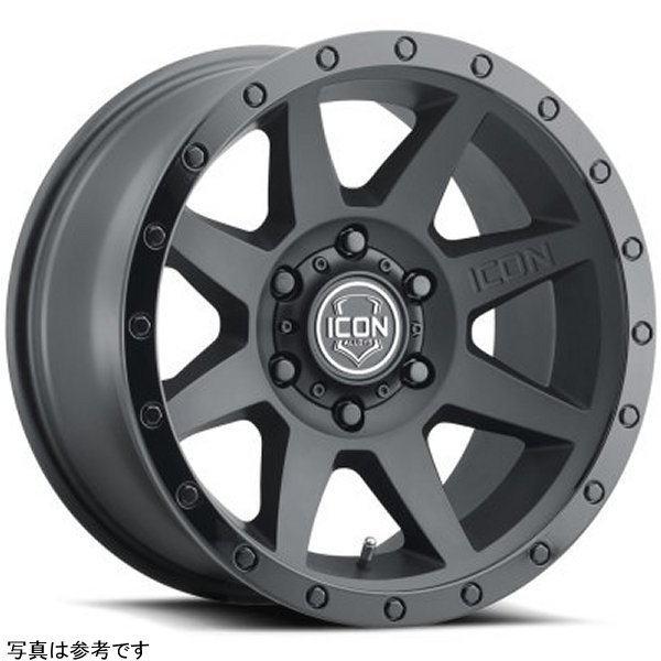 ICON Rebound 18x9 6x5.5 0mm オフセット 5in BS 106.1mm Bore Double ブラック ホイール ICO1818908350DB WO店