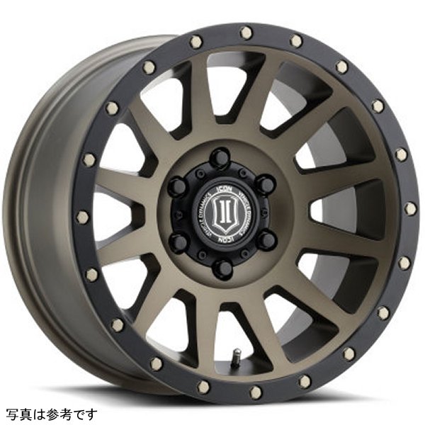 ICON Compression 17x8.5 6x5.5 0mm オフセット 4.75in BS 106.1mm Bore Bronze ホイール ICO2017858347BR WO店