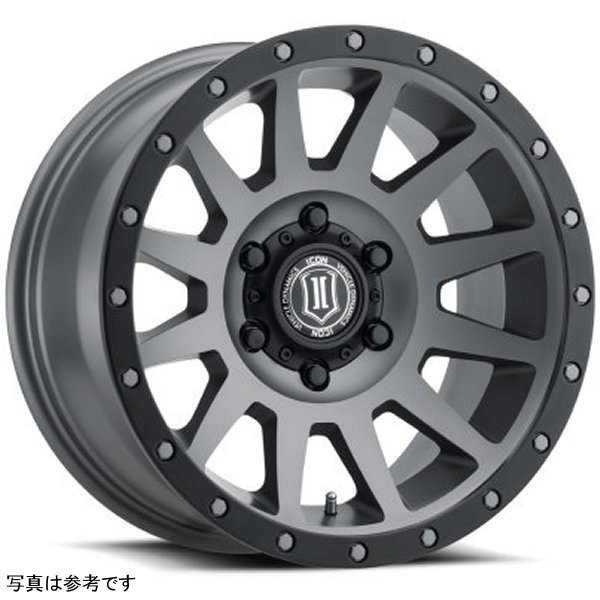 ICON Compression 17x8.5 6x5.5 0mm オフセット 4.75in BS 106.1mm Bore Titanium ホイール ICO2017858347TT WO店