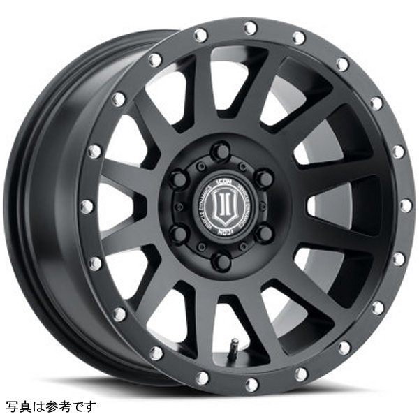 ICON Compression 17x8.5 6x5.5 25mm オフセット 5.75in BS 95.1mm Bore Satin ブラック ホイール ICO2017859057SB WO店