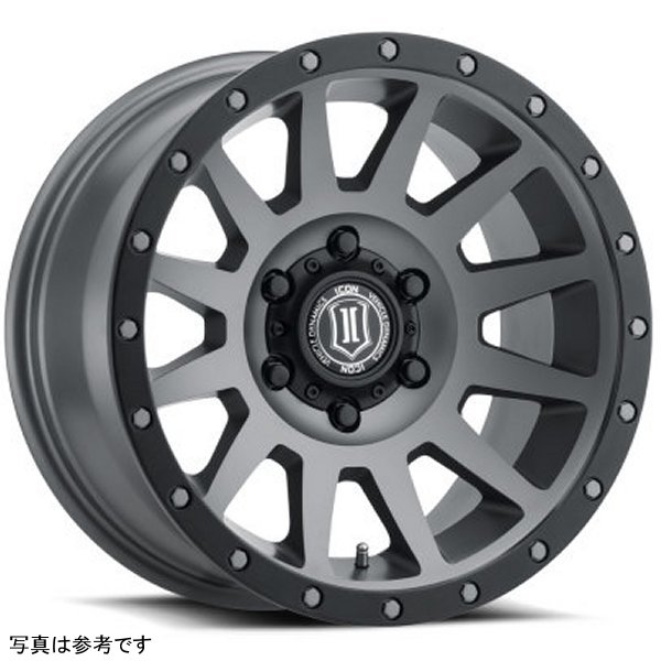 ICON Compression 17x8.5 6x5.5 25mm オフセット 5.75in BS 95.1mm Bore Titanium ホイール ICO2017859057TT WO店