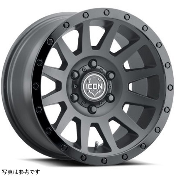 ICON Compression 18x9 5x150 25mm オフセット 6in BS 110.1mm Bore Double ブラック ホイール ICO2018905560DB WO店