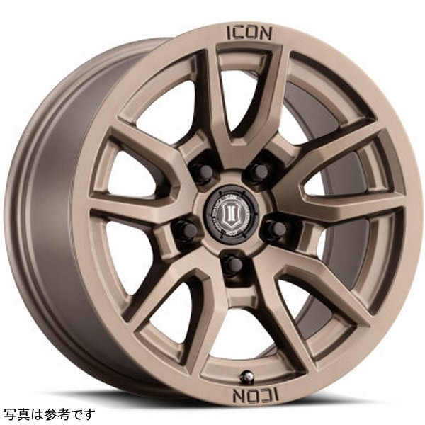 ICON Vector 5 17x8.5 5x150 25mm オフセット 5.75in BS 110.1mm Bore Bronze ホイール ICO2617855557BR WO店