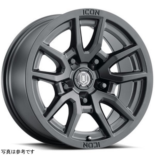 ICON Vector 5 17x8.5 5x150 25mm オフセット 5.75in BS 110.1mm Bore Satin ブラック ホイール ICO2617855557SB WO店