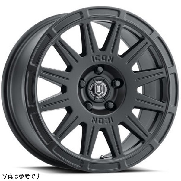 ICON Ricochet 17x8 5x4.5 38mm Offset 6in BS Satin Black