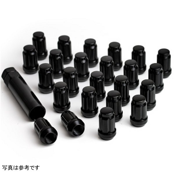 ICON Alloys Lug Nut キット ブラック - 12x1.5 - 24 Lug Nuts w/ Key ICO89121524B WO店