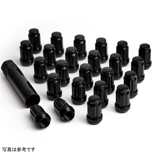 ICON Alloys Lug Nut キット ブラック - 14x1.5 - 24 Lug Nuts w/ Key ICO89141524B WO店