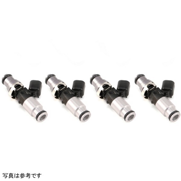 Injector Dynamics 1050X インジェクター 14mm (Grey) Adaptor Top - (シルバー) ボトムアダプター (Set of 4) IDX1050-60-14-14B-4 WO店
