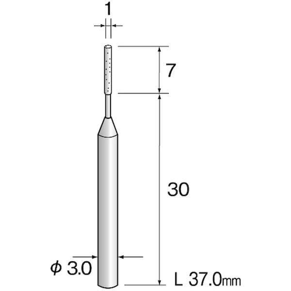 ミニター(株) ミニモ 精密砥石 WA砥粒＃320 φ1 (5本入) JA3101 WO店