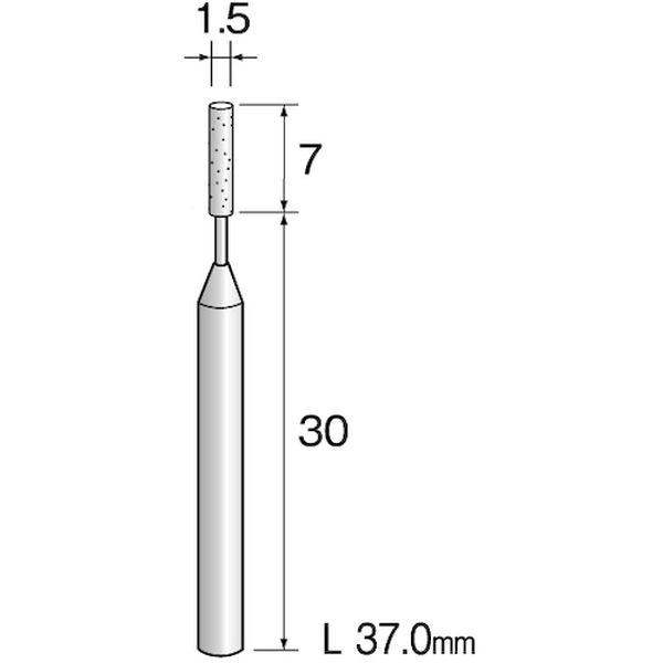 ミニター(株) ミニモ 精密砥石 WA砥粒＃320 φ1.5 (5本入) JA3103-TN WO店