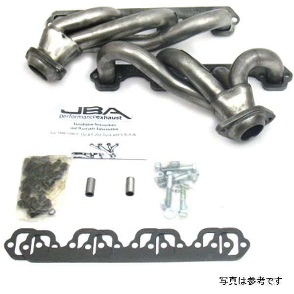 JBA 87年-95年 フォード F-150 5.0L SBF 1-1/2in Primary Raw 409SS Cat4Ward Header JBA1627S WO店