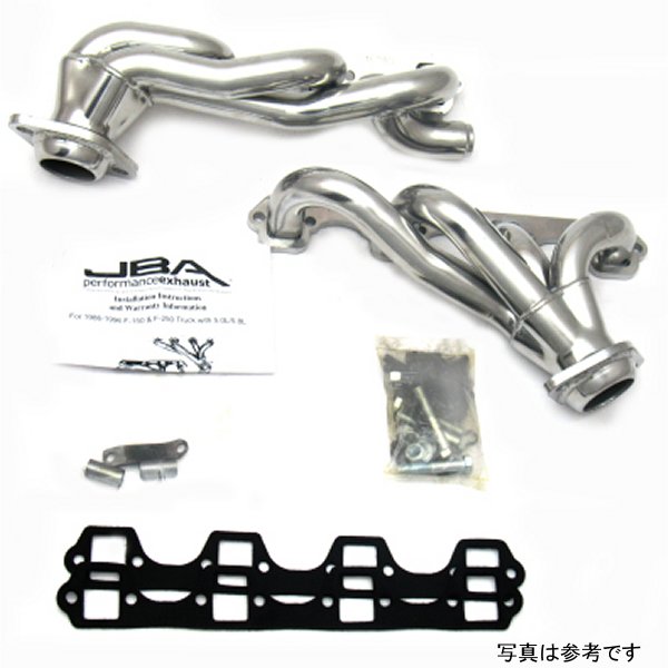 JBA 87年-96年 フォード F-150 5.8L SBF 1-5/8in Primary シルバー Ctd Cat4Ward Header JBA1628SJS WO店