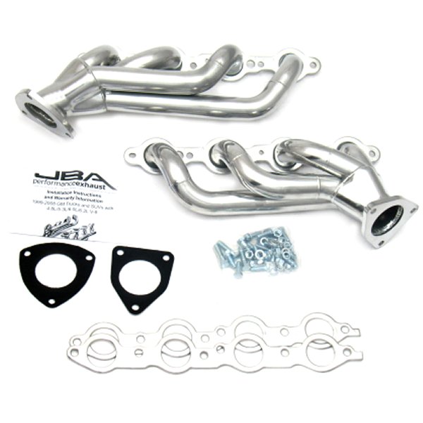 JBA 03年-06年 GM Truck 6.0L LS w/o EGR 1-5/8in Primary シルバー Ctd Cat4Ward Header JBA1850S-3JS WO店